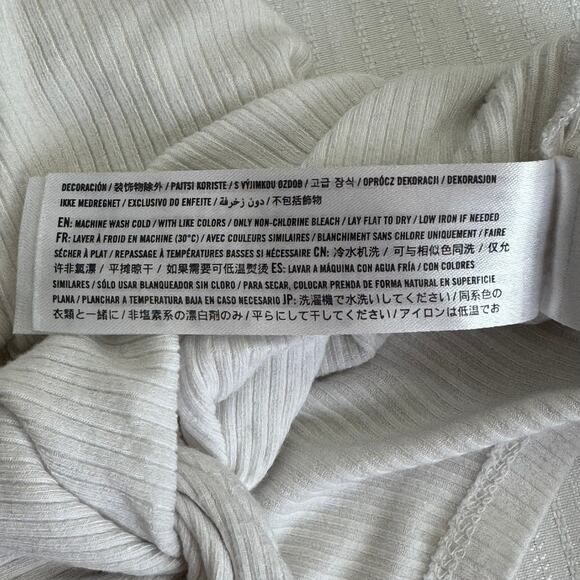 HOLLISTER White Tie Front Shrug Medium Balletcore V-Neck Y2K Twist Crop Top - Picture 4 of 10